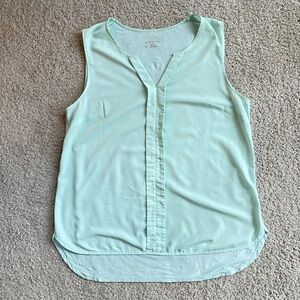 Merona Mint Green High-Low Flowy Casual Lightweight Sleeveless Top Size XL